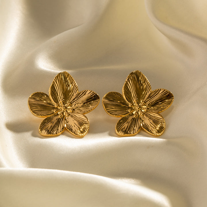 Allysa Flower Gold Earrings