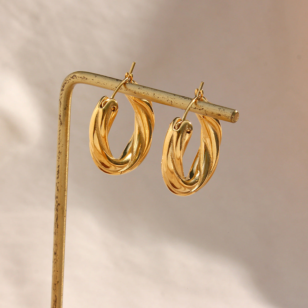 Denisse Twisted Hoop Earrings Image