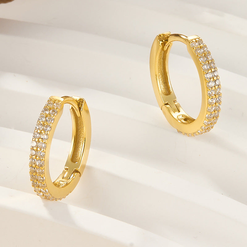 Cathy Paved Hoop Earrings Image