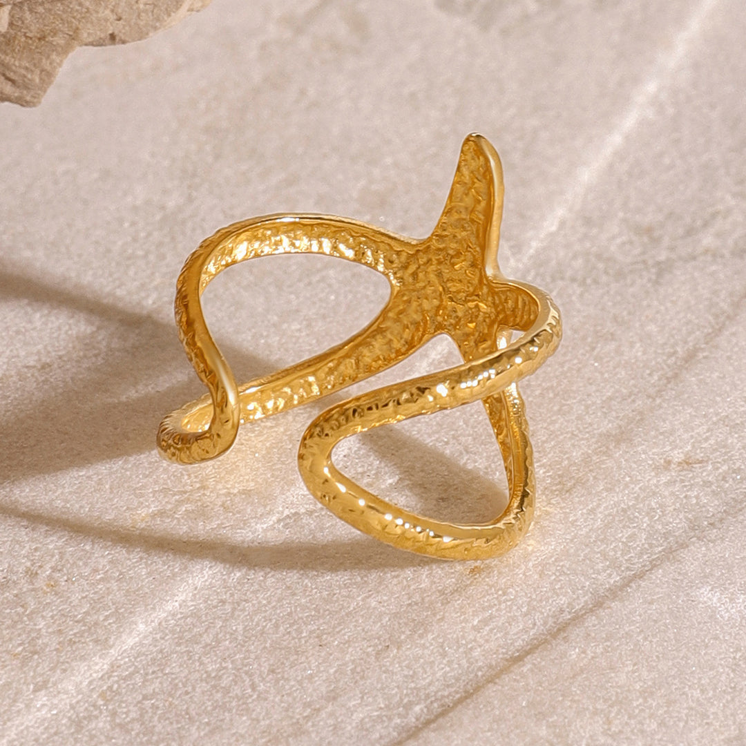 Aurelie Gold Starfish Ring