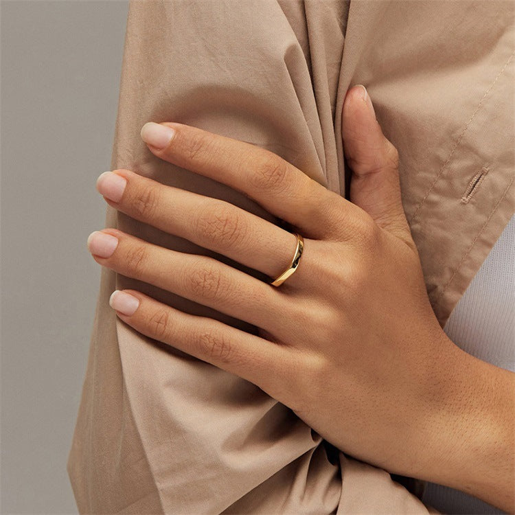 Sasha Geometric Gold Ring Image