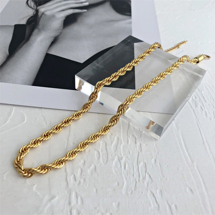 Bianca Rope Chain Gold Necklace Image