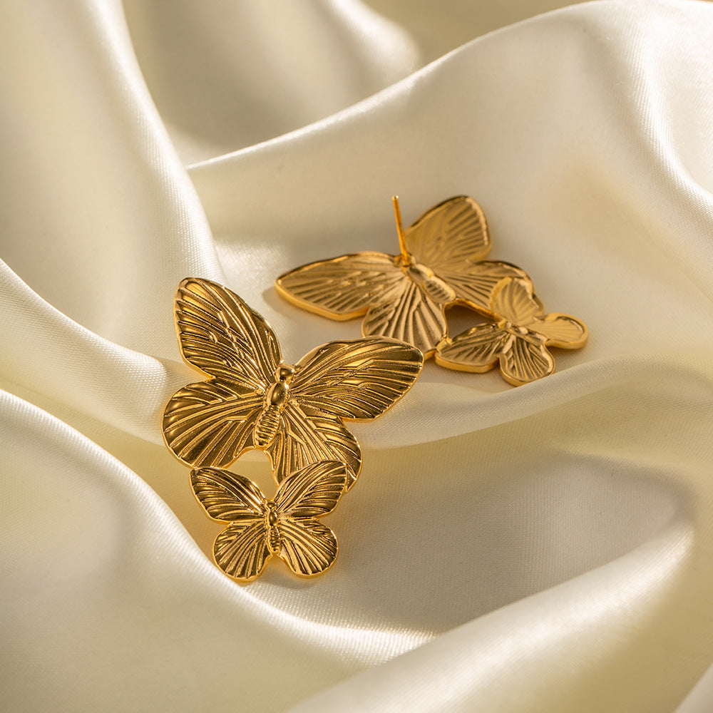 Butterfly Gold Earrings Image