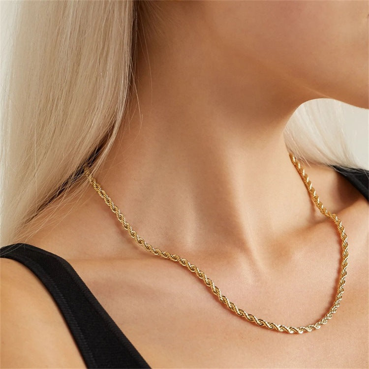 Bianca Rope Chain Gold Necklace Image