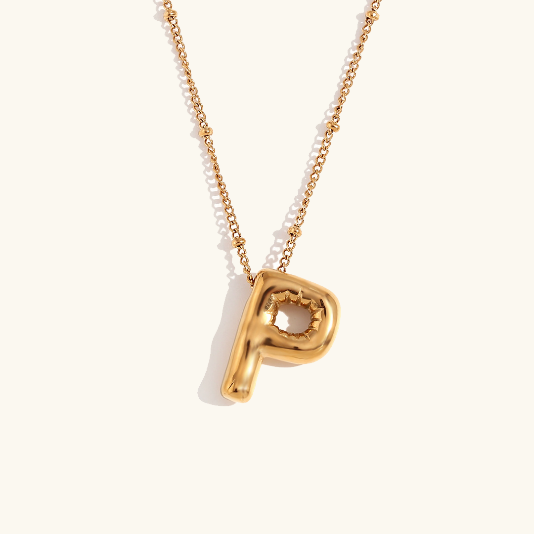 Balloon Gold Initial Necklace Image