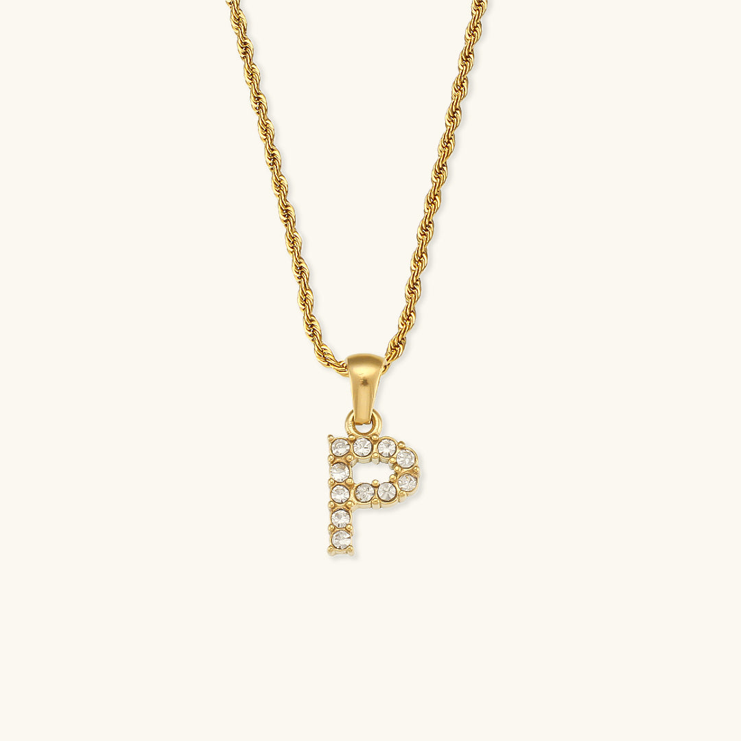 Maeve Letter Initial Diamond Necklace Image