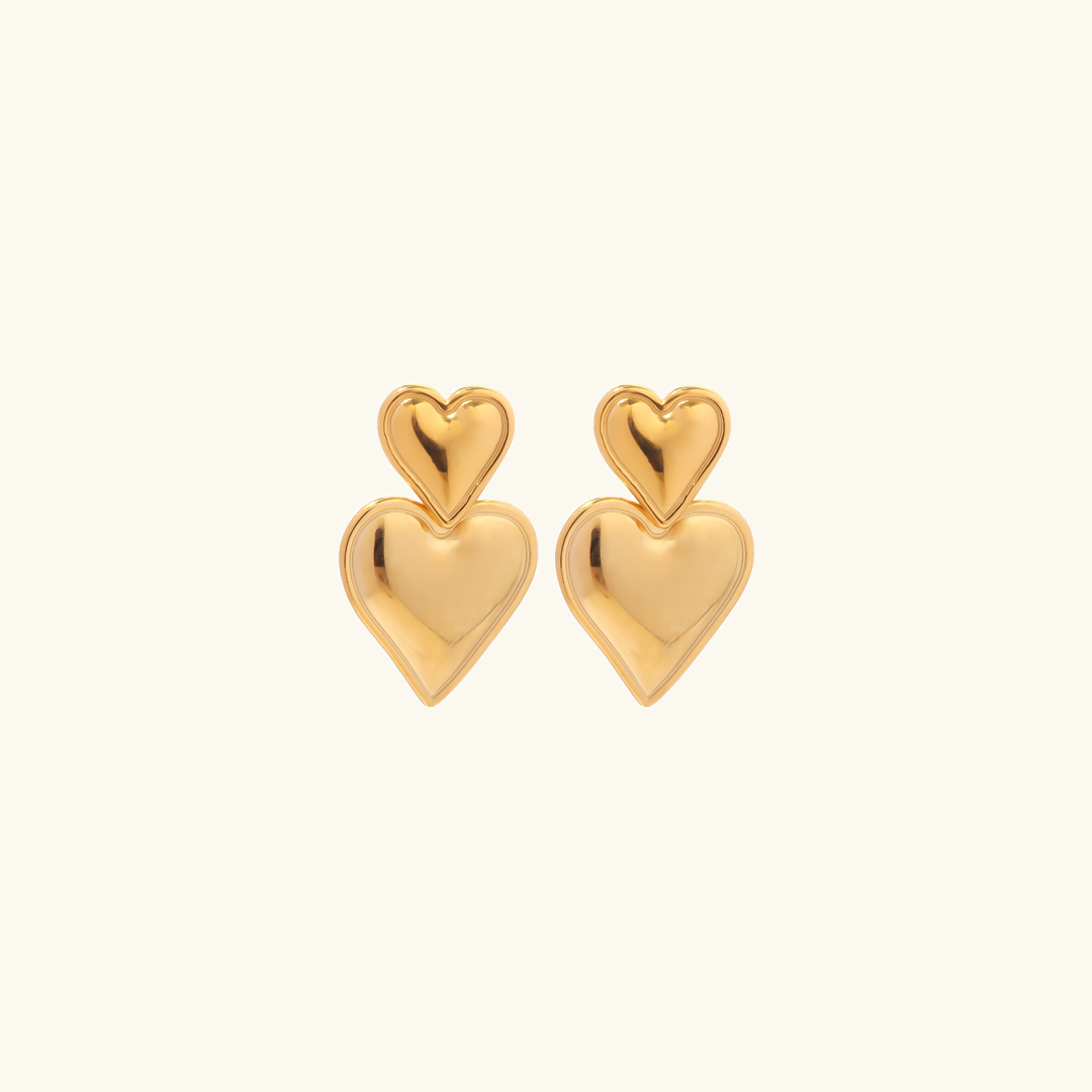 Zofia Gold Heart Earrings Image