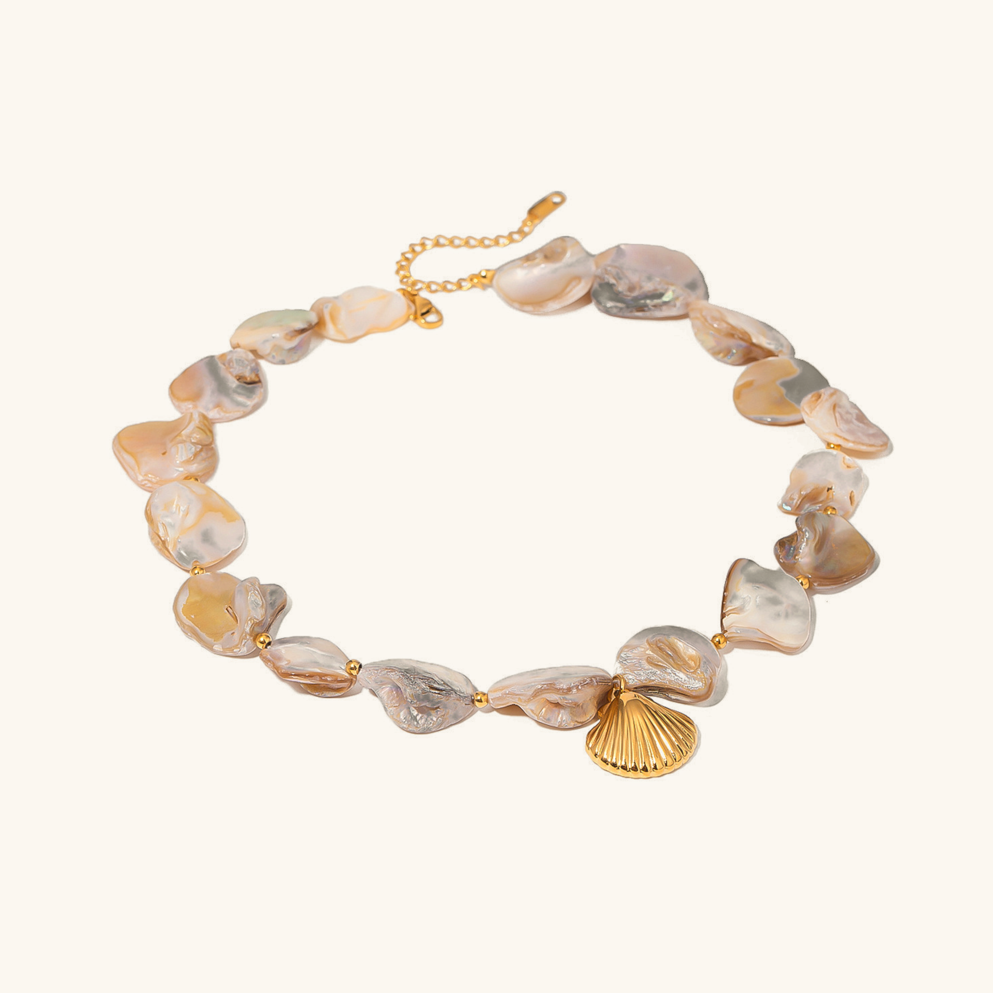 Aquamarine Seashell Necklace Image