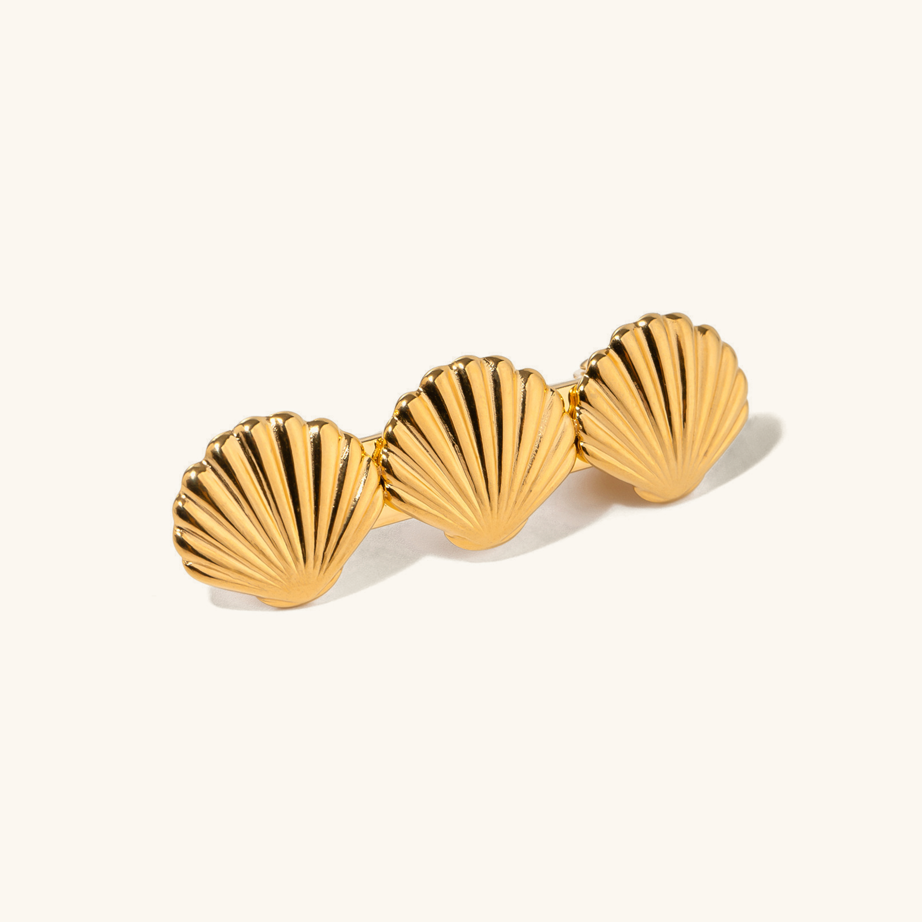 Seashell Serenity Gold Hair Clip Image