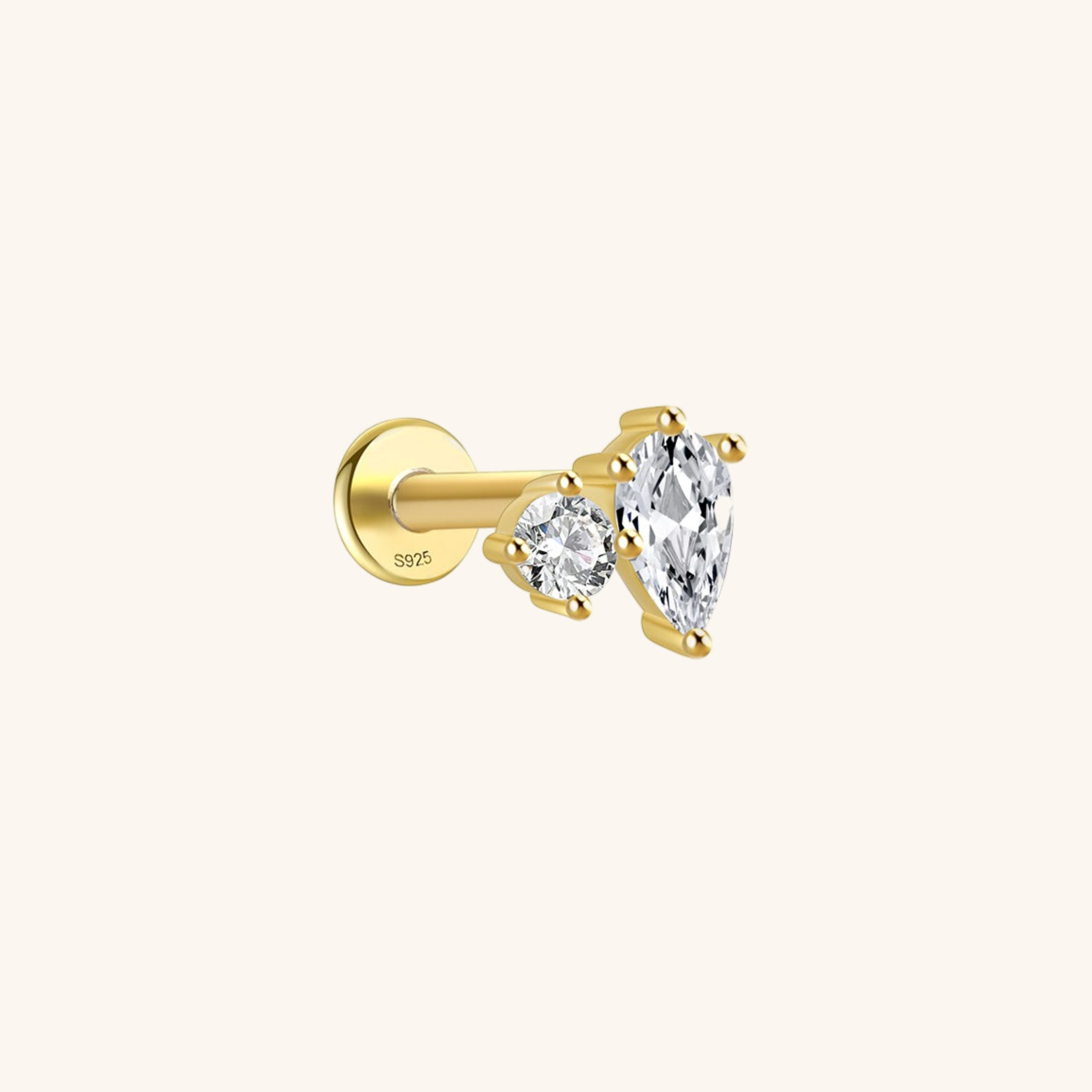 Kate Flat Back Diamond Stud Image