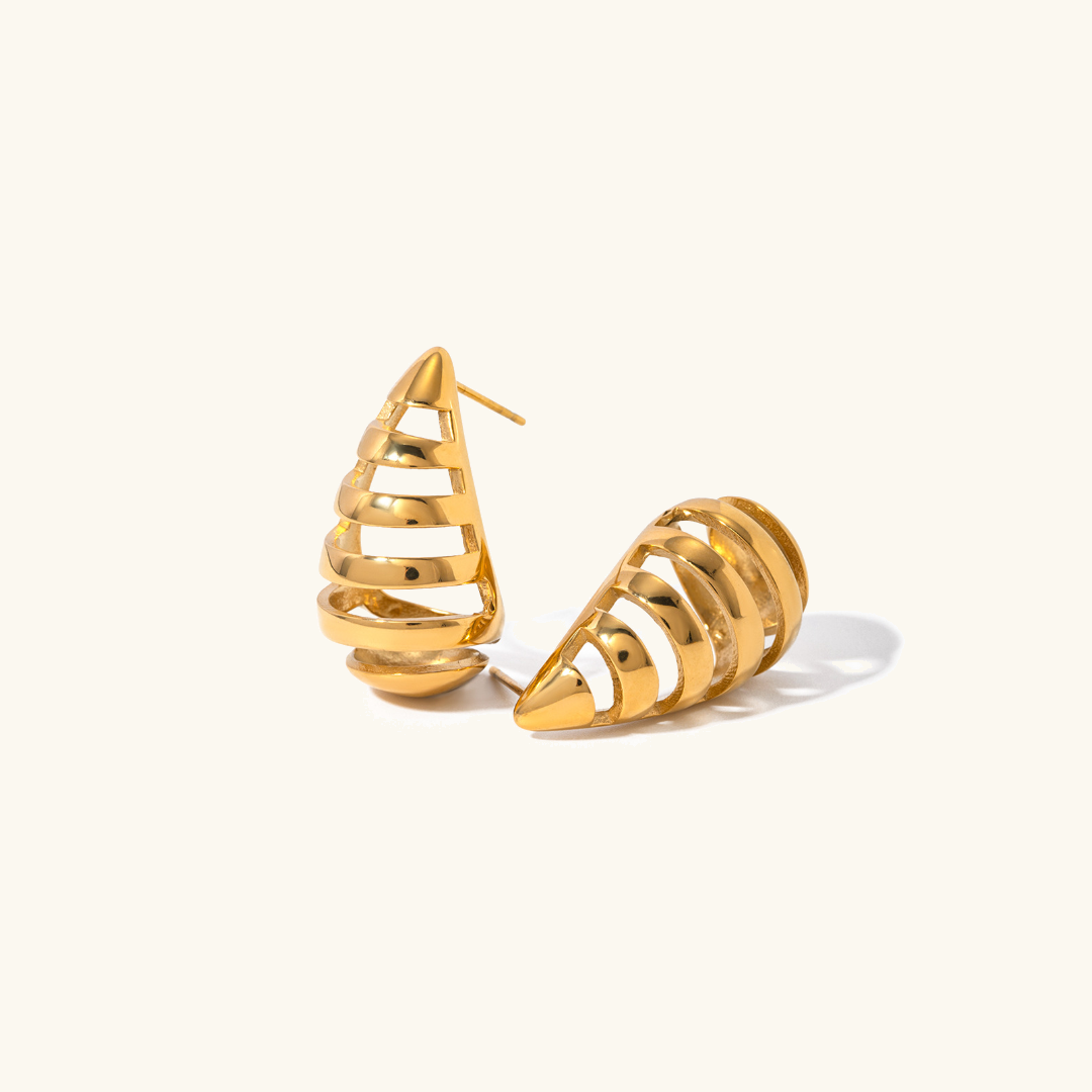 Katrin Drop Gold Earrings Image