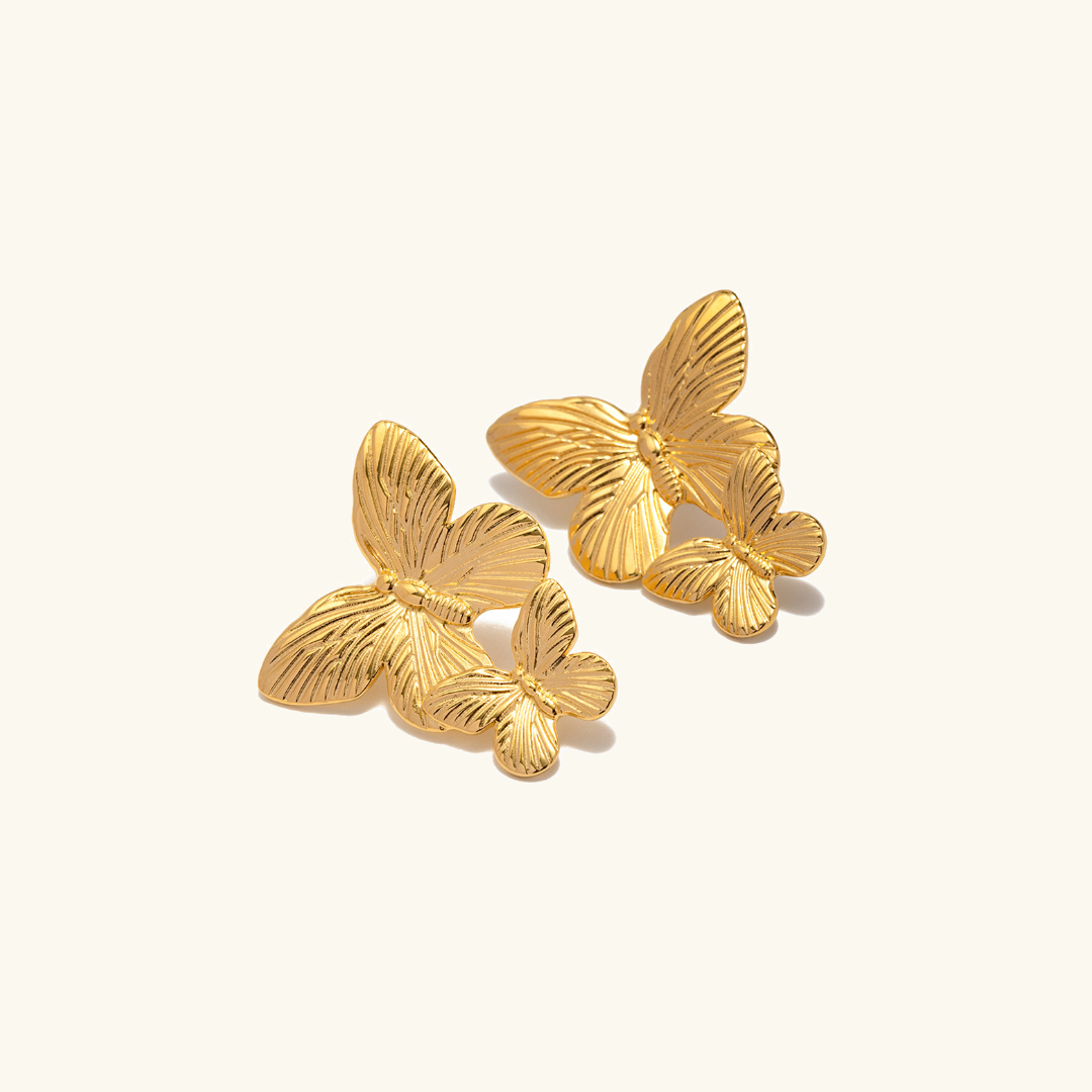 Butterfly Gold Earrings Image