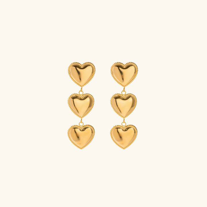 Aimee Gold Heart Earrings