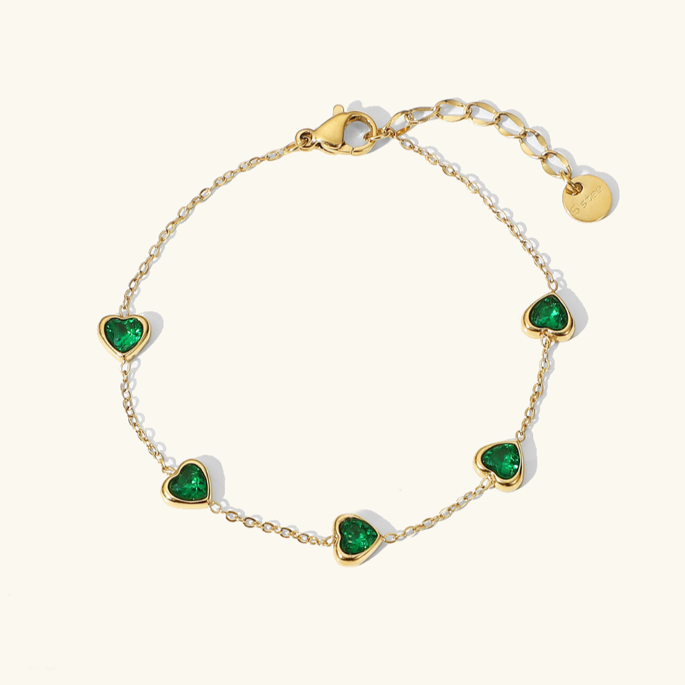 Francia Green Heart Bracelet Image