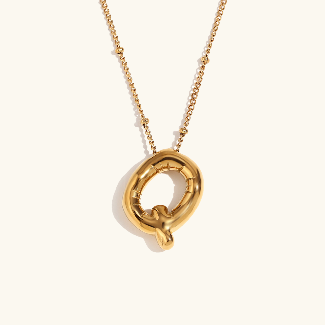 Balloon Gold Initial Necklace Image