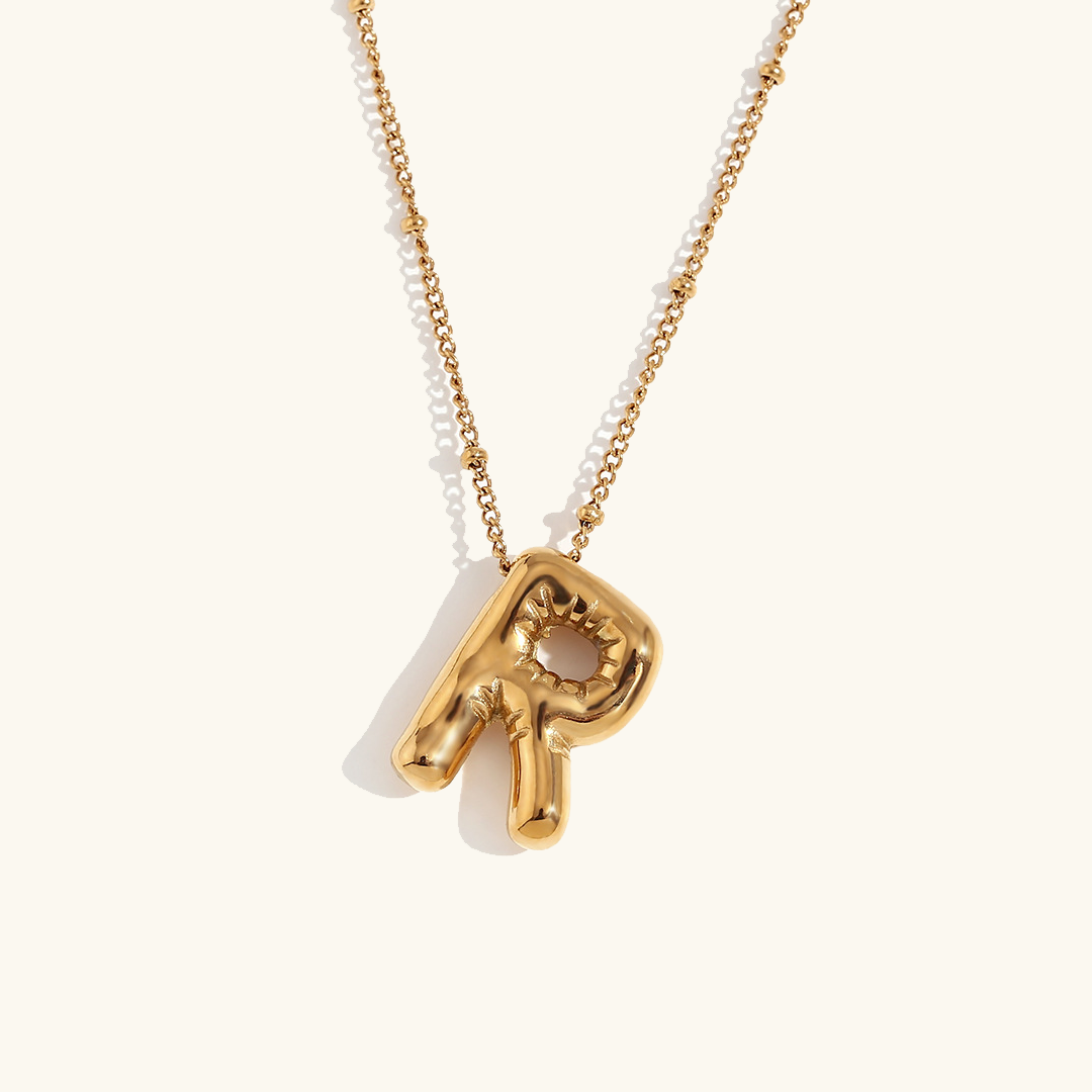 Balloon Gold Initial Necklace Image