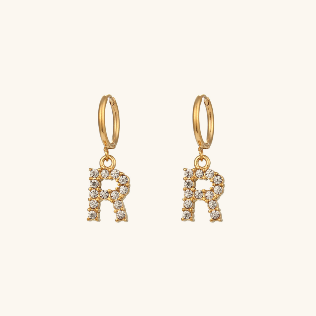 Wilhemina Initial Letter Earrings Image