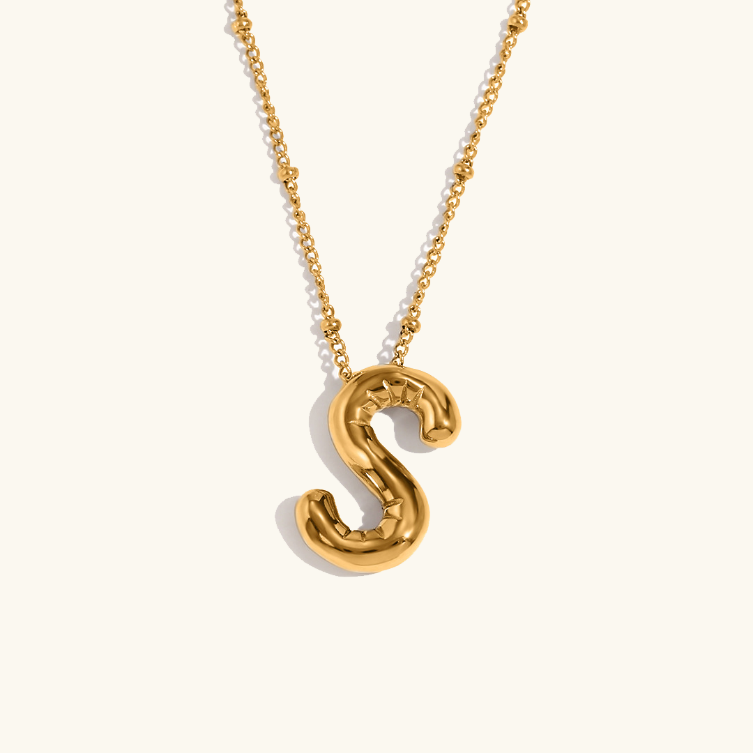 Balloon Gold Initial Necklace Image