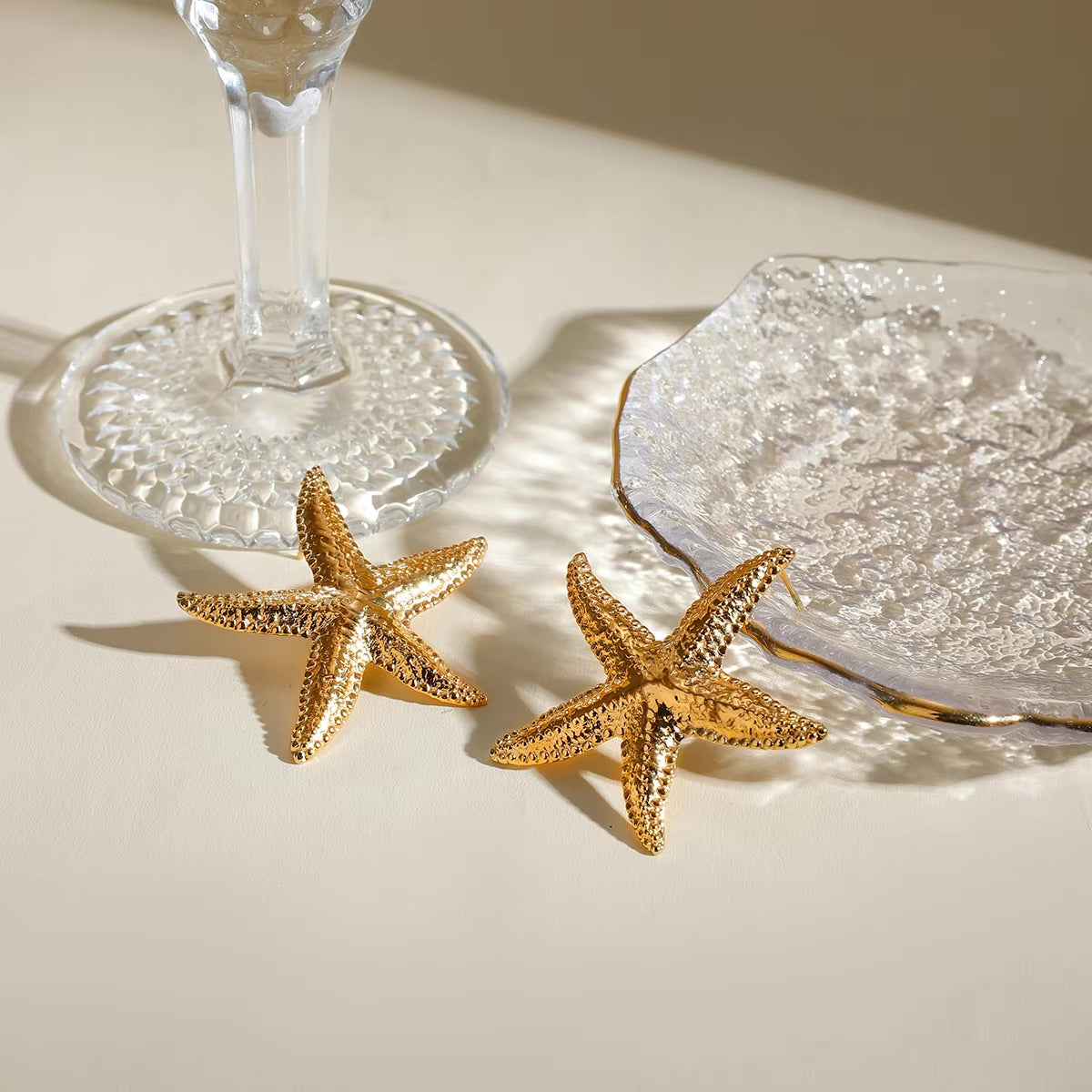 Serene Gold Starfish Earrings Image