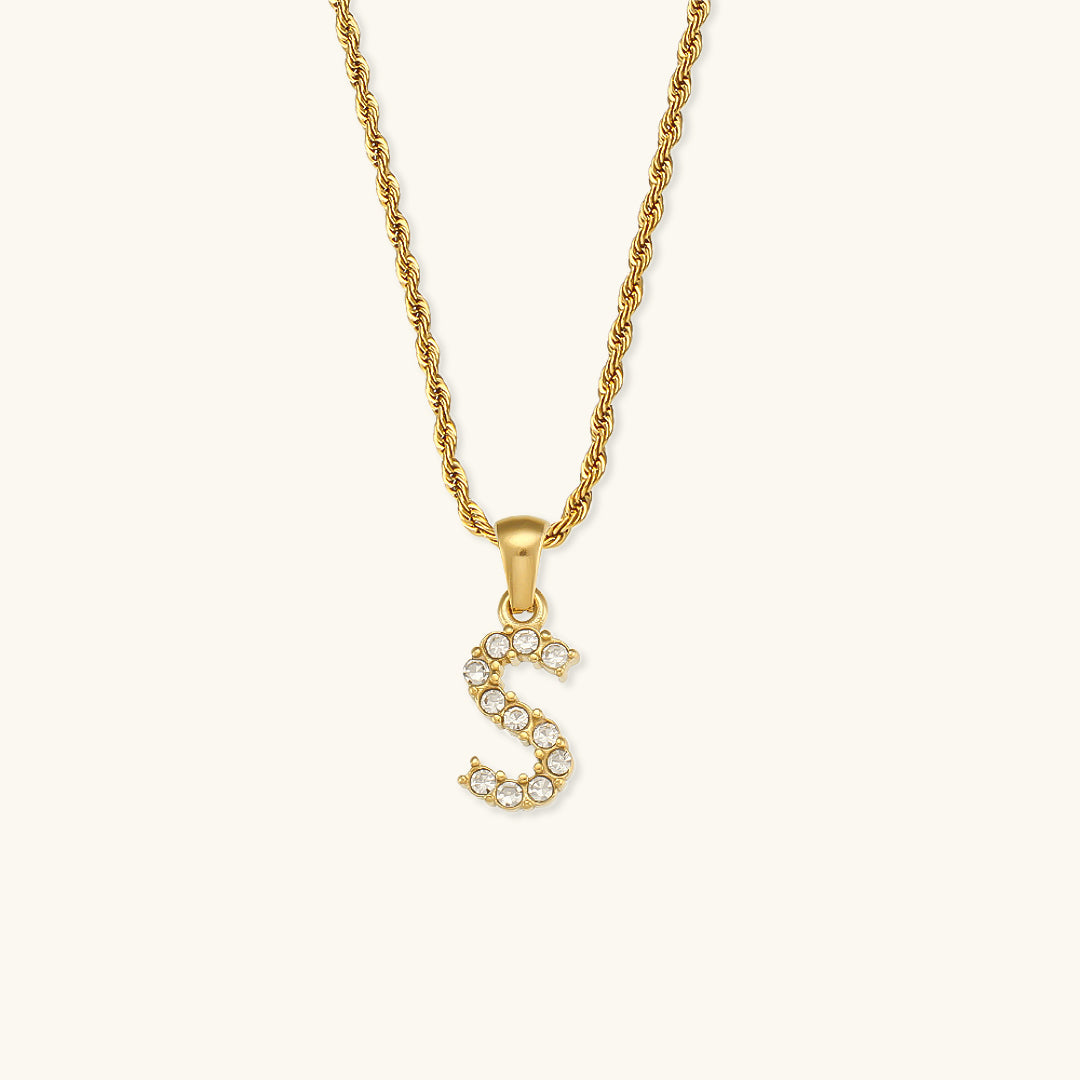 Maeve Letter Initial Diamond Necklace Image