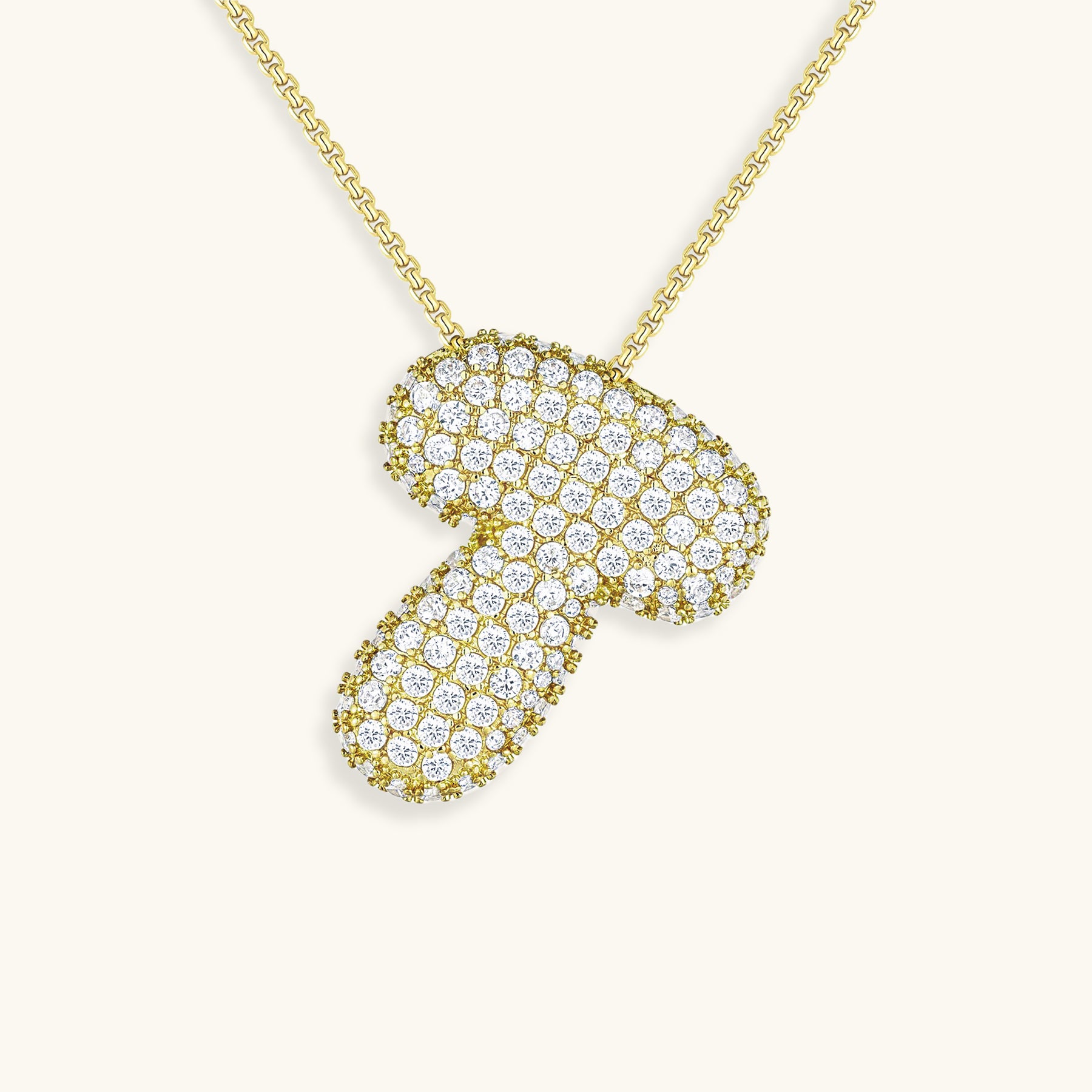 Bubble Initial Diamond Necklace Image