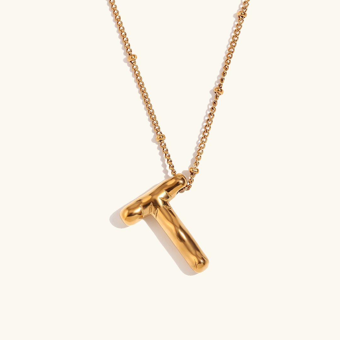 Balloon Gold Initial Necklace Image