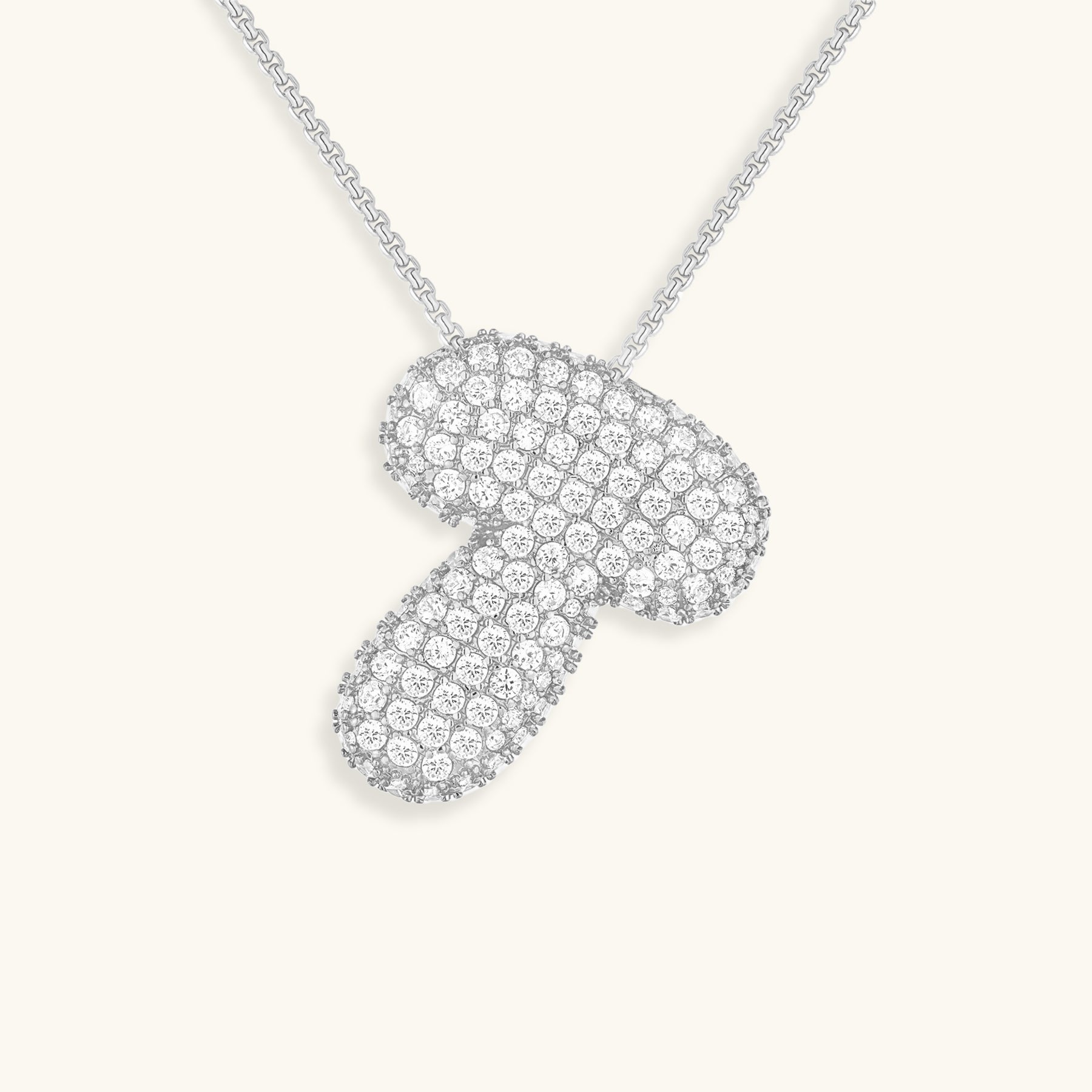 Bubble Initial Diamond Necklace Image