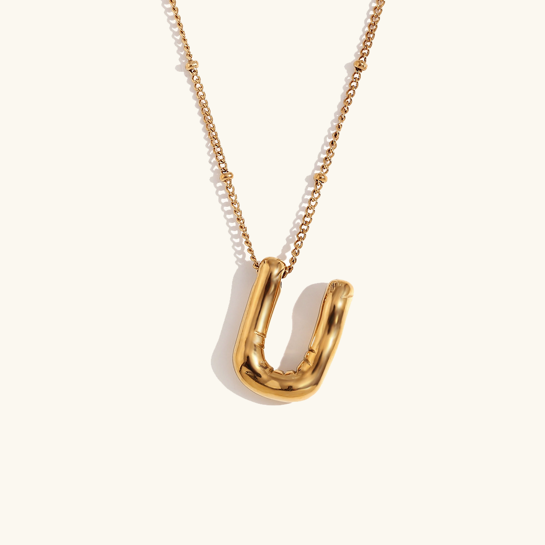 Balloon Gold Initial Necklace Image