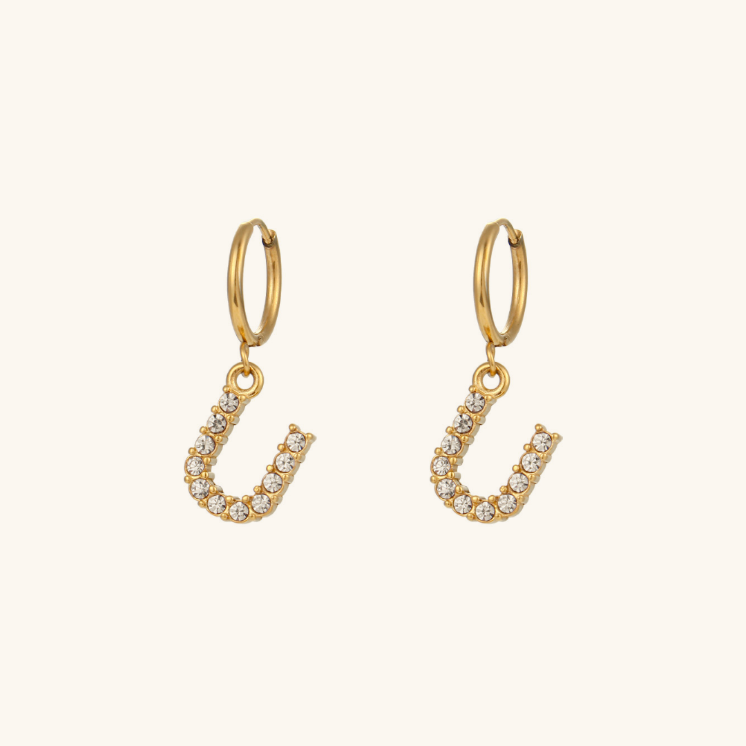 Wilhemina Initial Letter Earrings Image