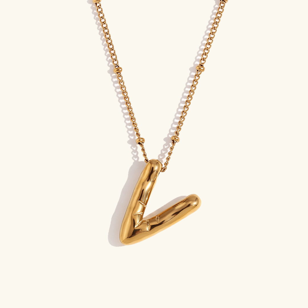 Balloon Gold Initial Necklace Image