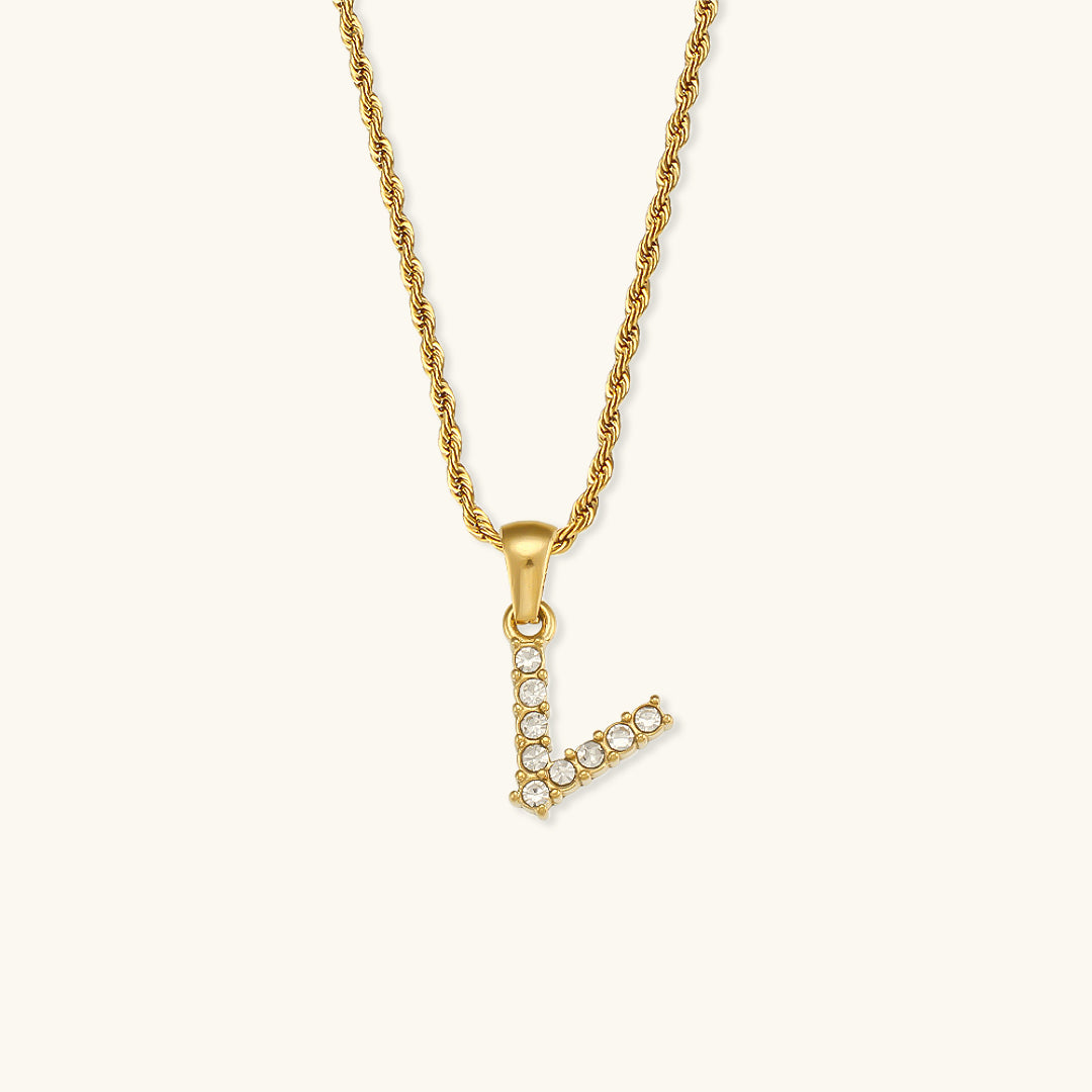 Maeve Letter Initial Diamond Necklace Image