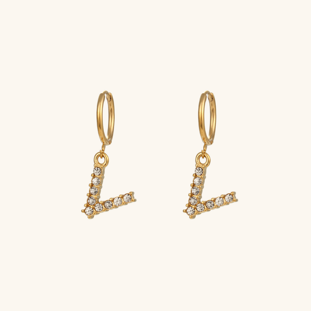 Wilhemina Initial Letter Earrings Image