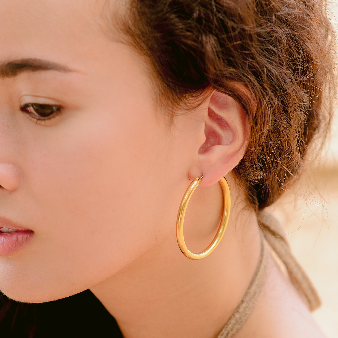 Wide Hoop Earrings Image