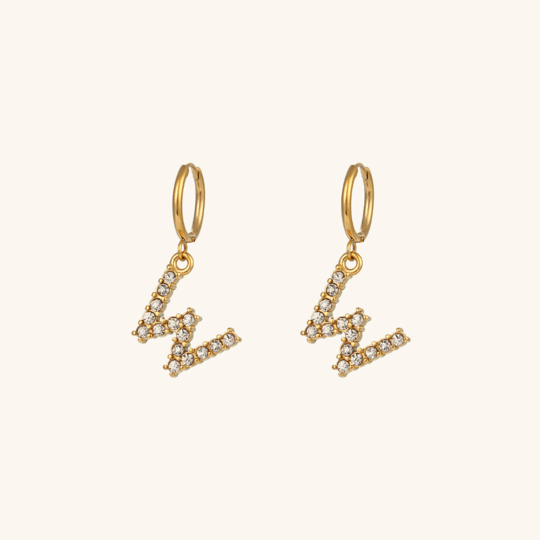 Wilhemina Initial Letter Earrings Image