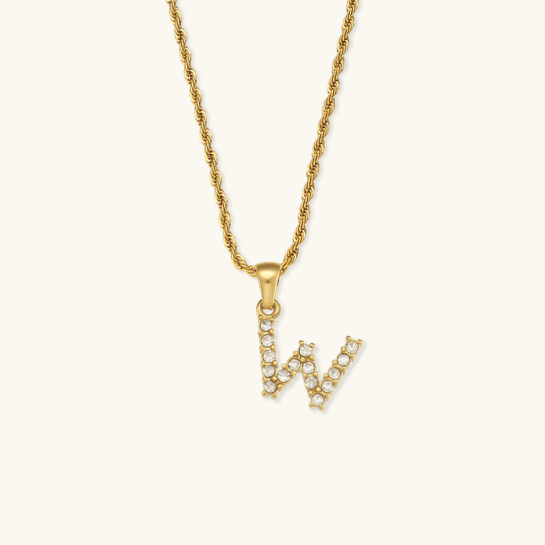 Maeve Letter Initial Diamond Necklace Image