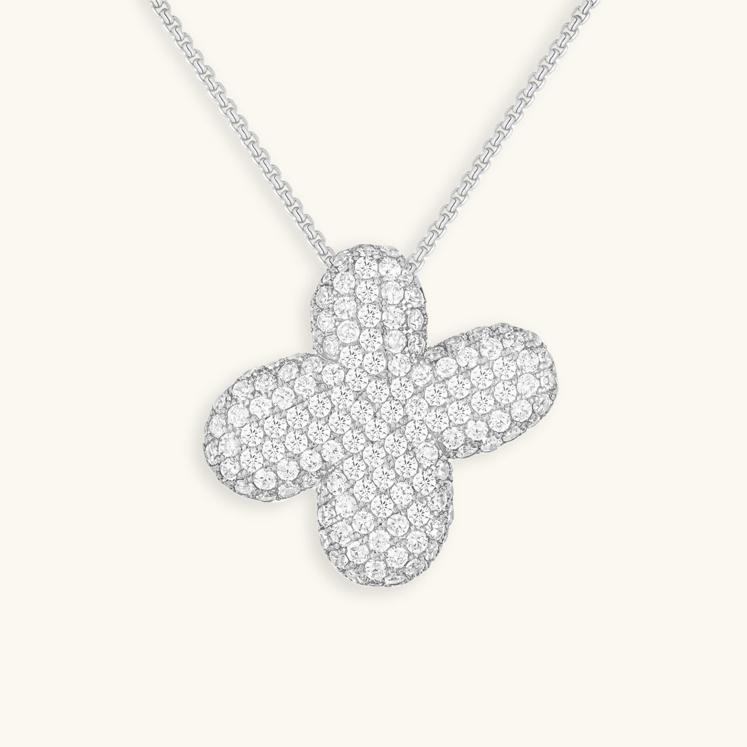 Bubble Initial Diamond Necklace Image