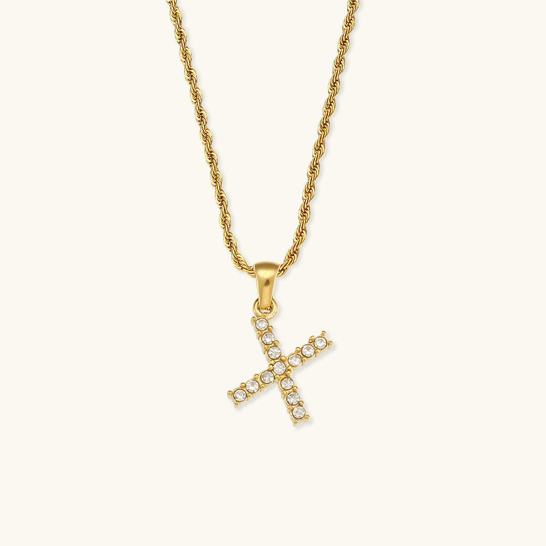 Maeve Letter Initial Diamond Necklace