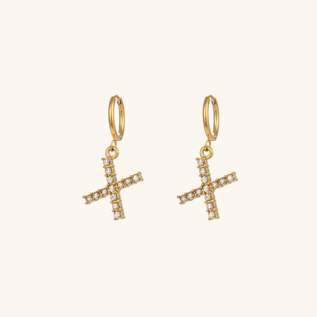 Wilhemina Initial Letter Earrings Image