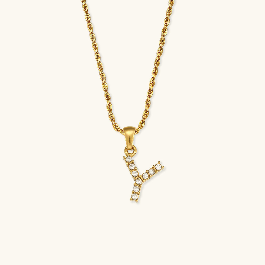 Maeve Letter Initial Diamond Necklace Image