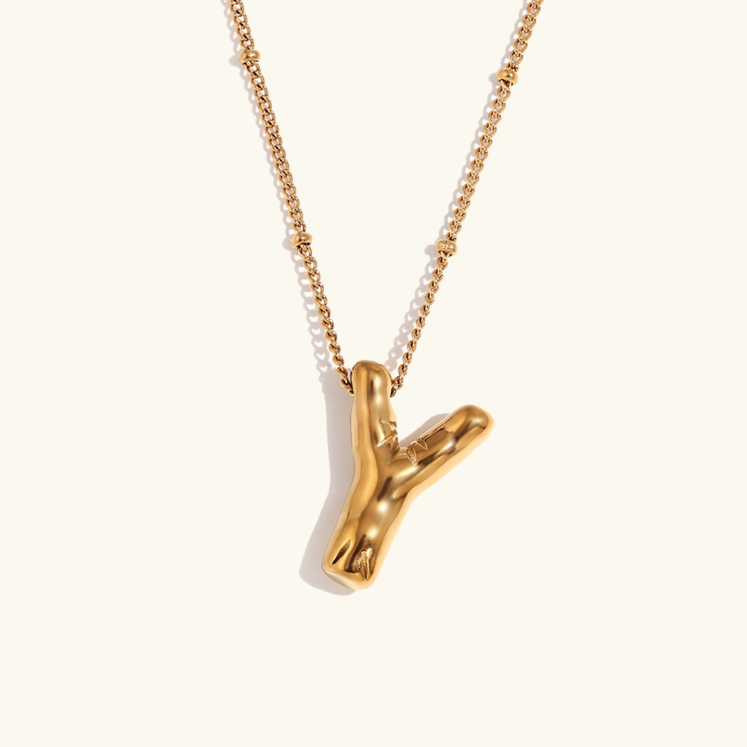 Balloon Gold Initial Necklace Image