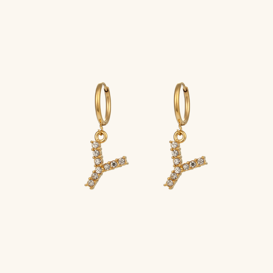 Wilhemina Initial Letter Earrings Image