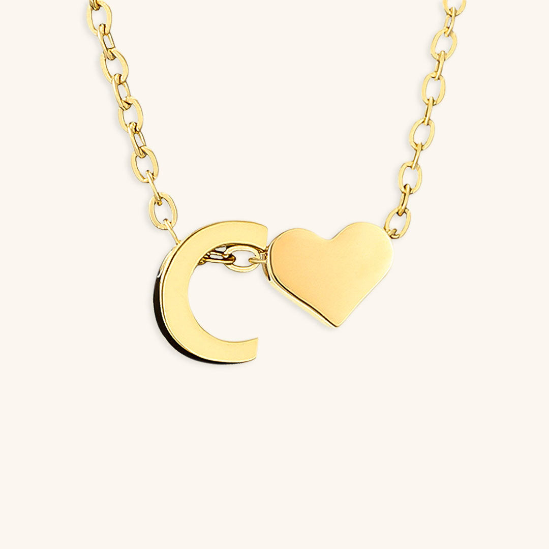 Ria Initial Letter Gold Necklace Image