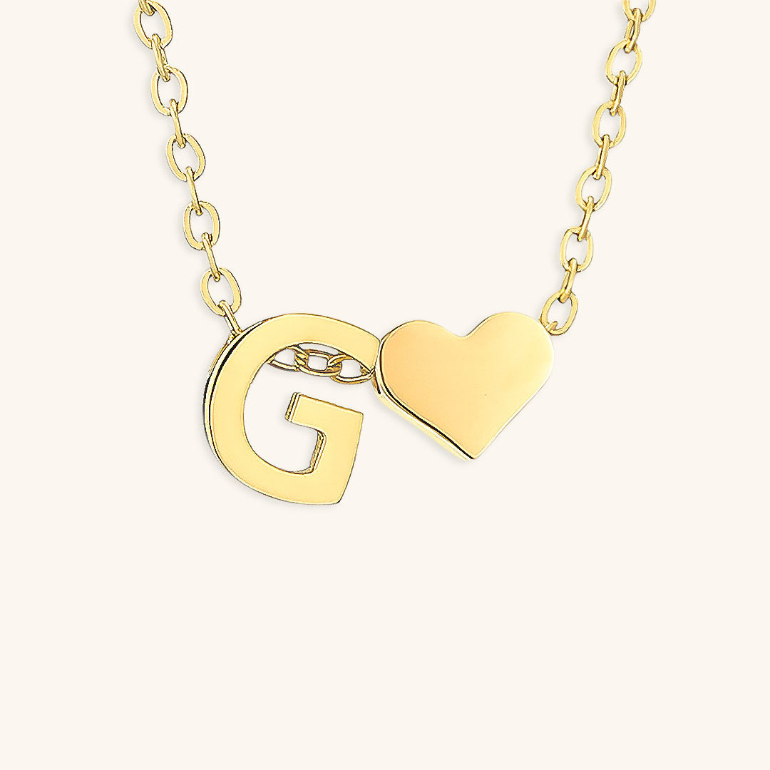 Ria Initial Letter Gold Necklace Image