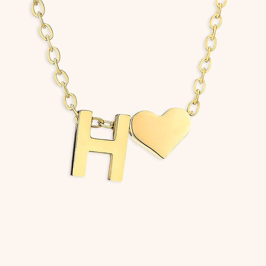 Ria Initial Letter Gold Necklace Image