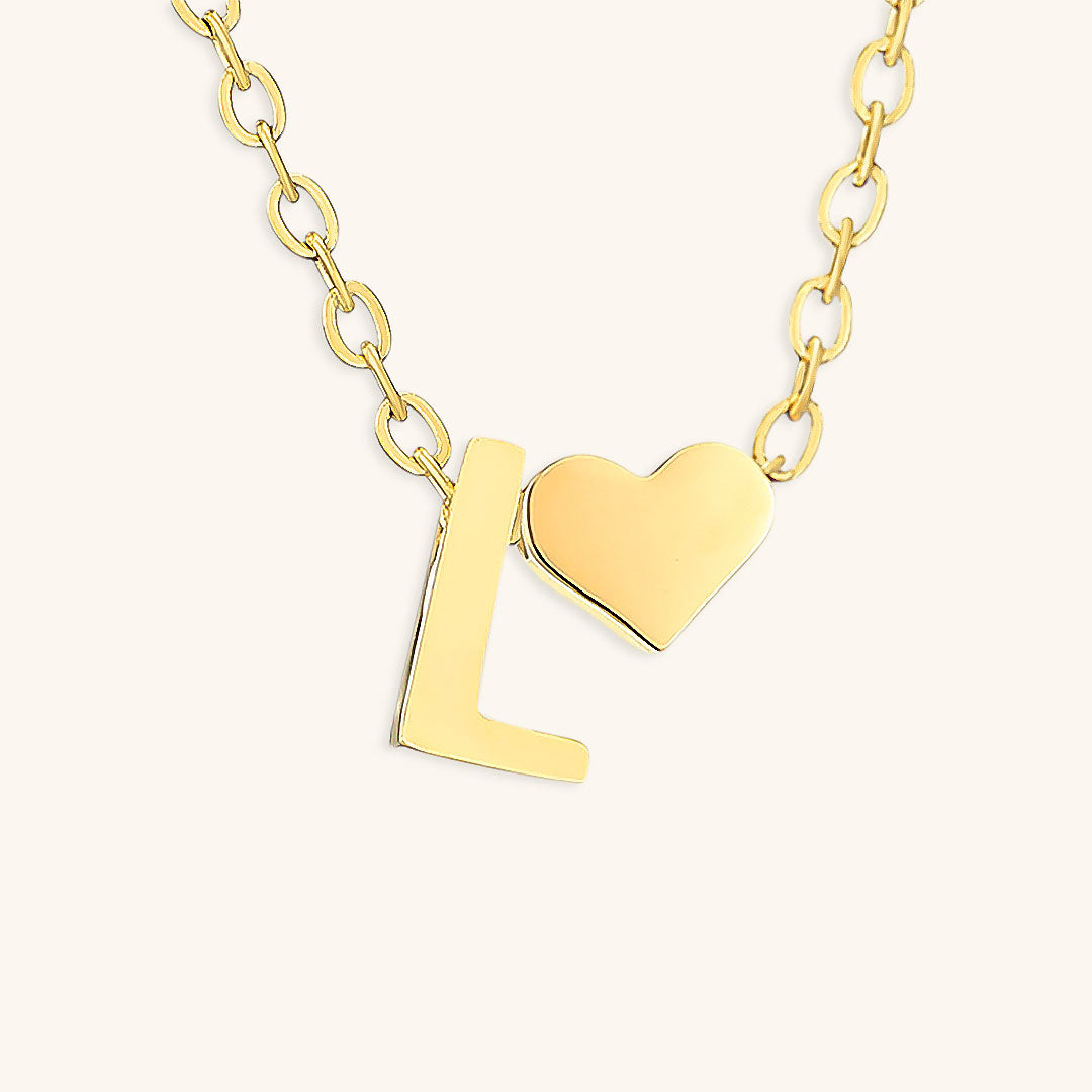 Ria Initial Letter Gold Necklace Image