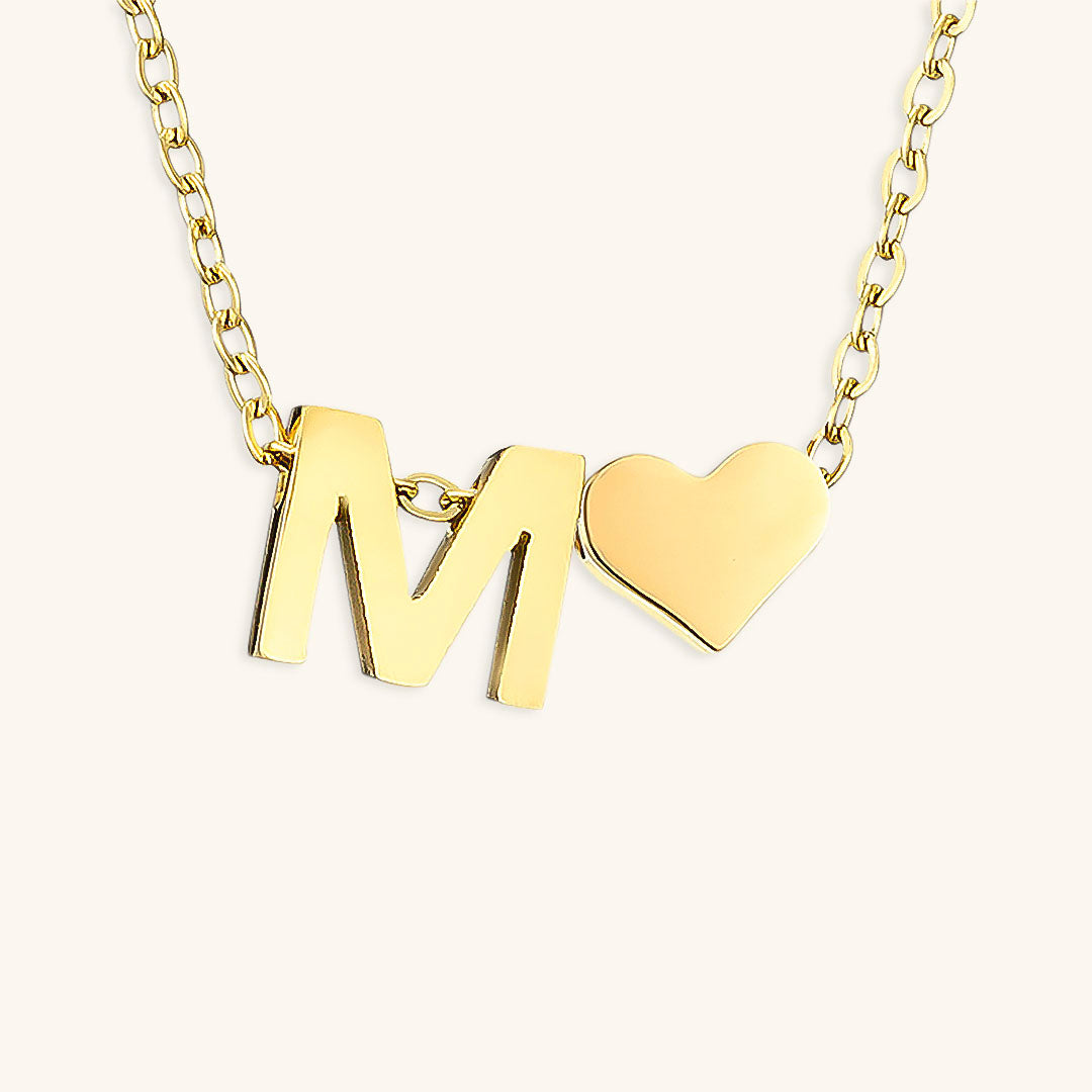 Ria Initial Letter Gold Necklace Image