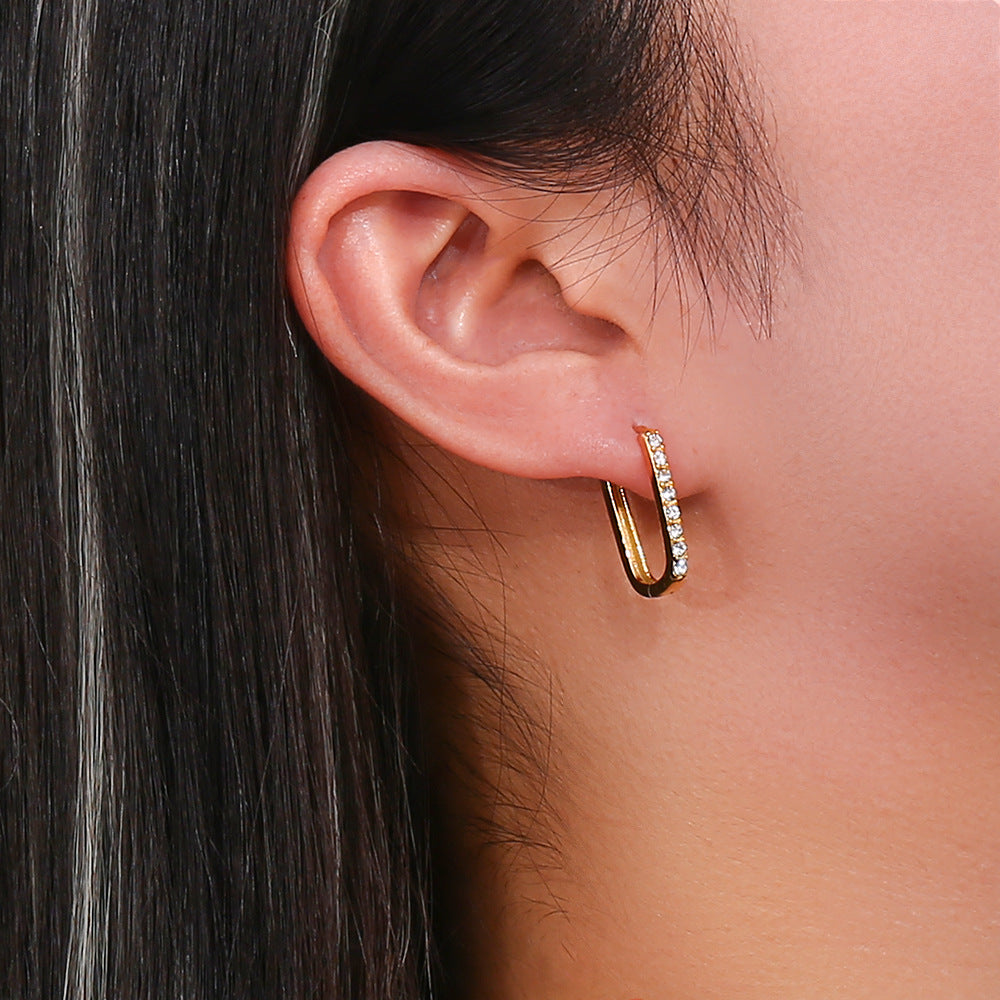 Maya Gold Hoop Earrings Image