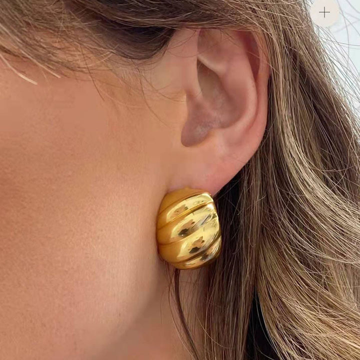 Lucina Gold Huggie Earrings
