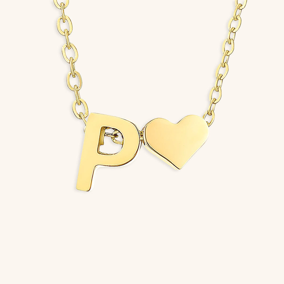 Ria Initial Letter Gold Necklace Image