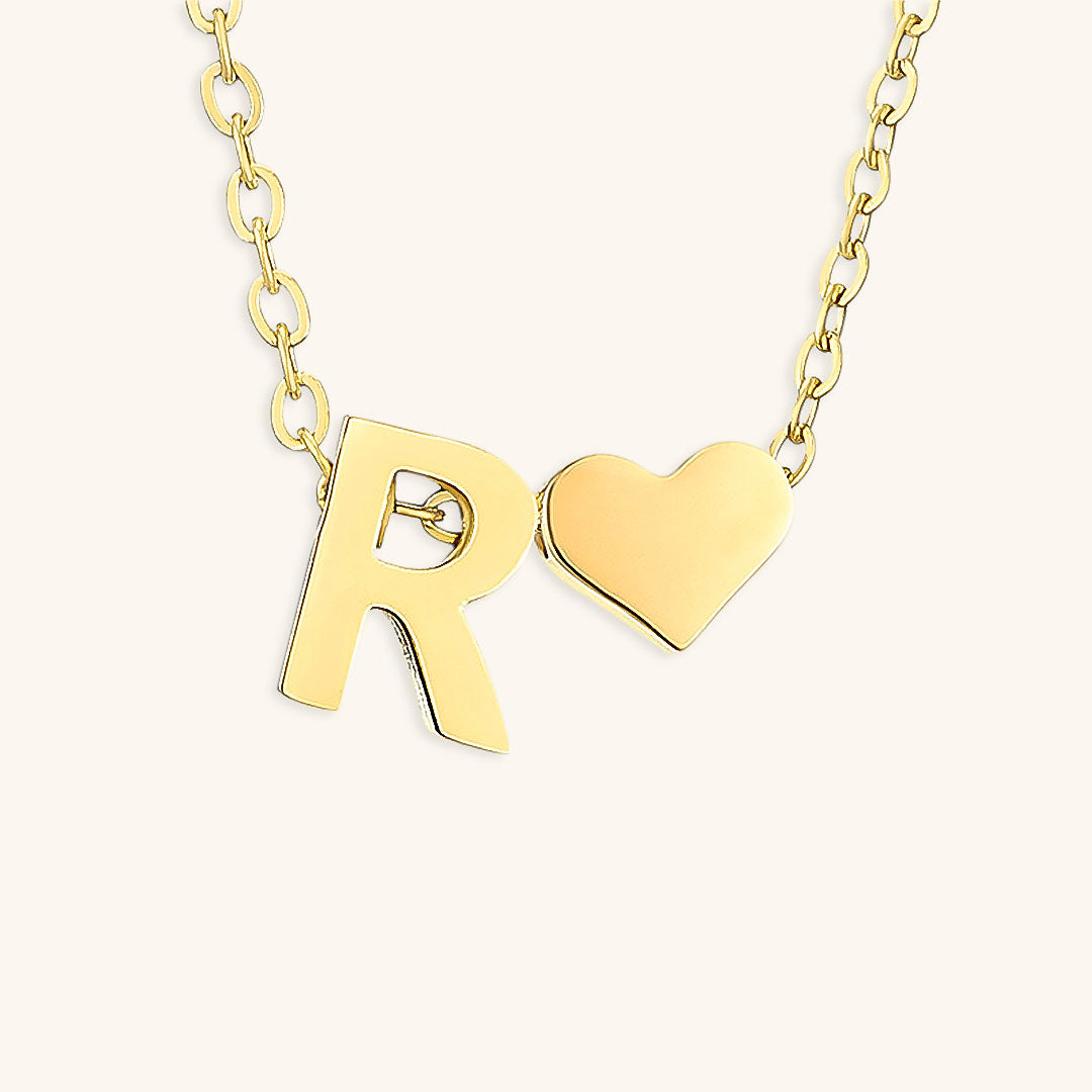 Ria Initial Letter Gold Necklace Image